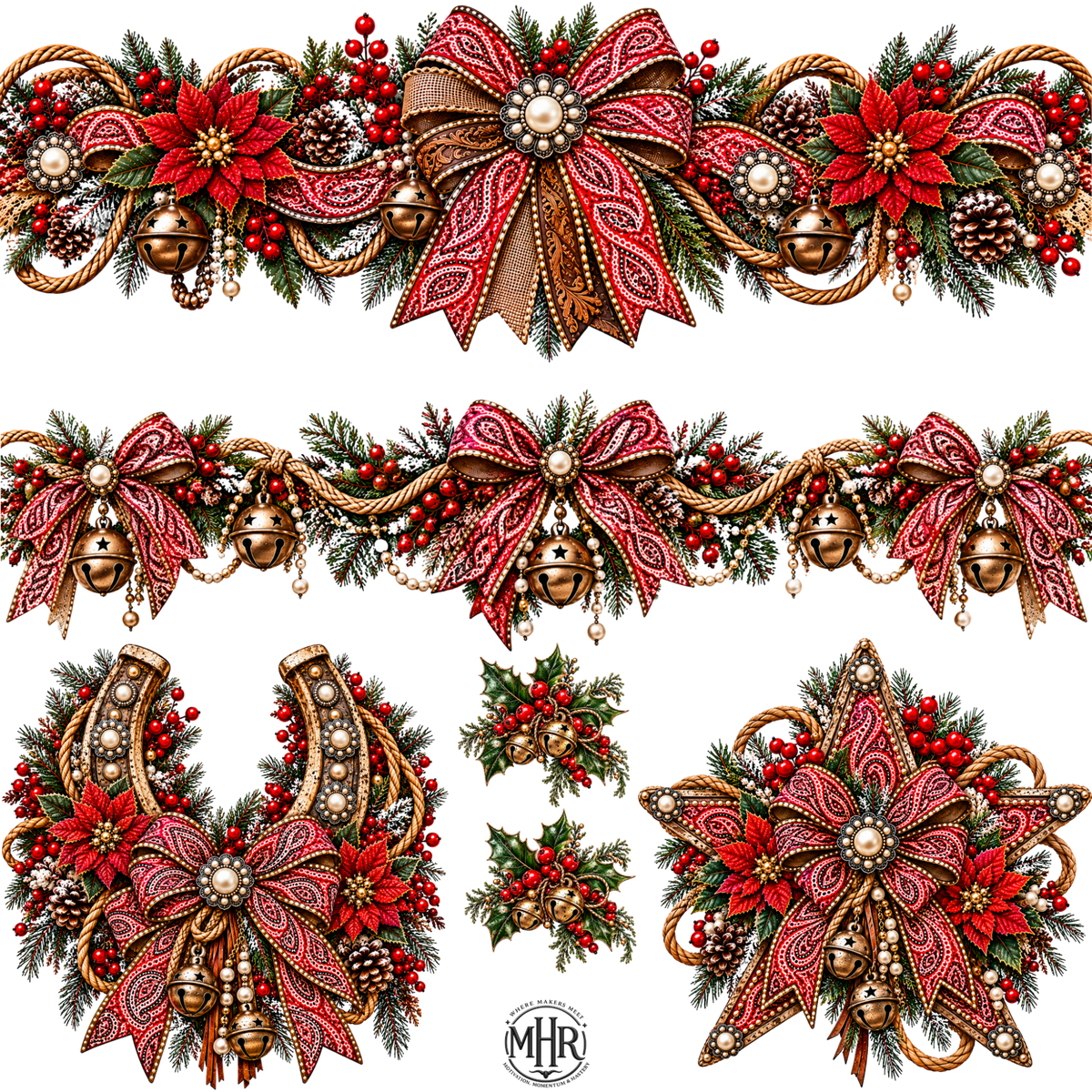 Element - Red Paisley Christmas