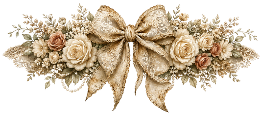 40 OZ WRAP - Lace Bow - Floral