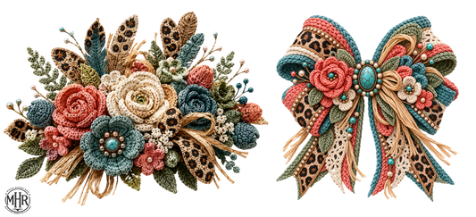 40 OZ DUO - Lace Floral - Bow