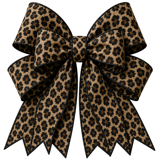 4 Inch Bows - Leopard - 33
