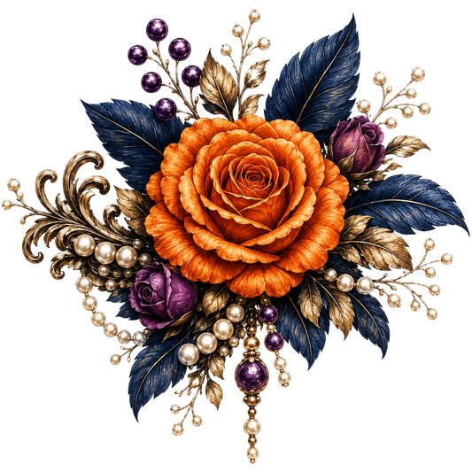 4 Inch - Orange Rose - 21