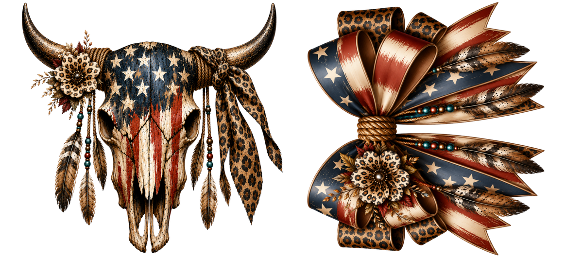 16 OZ Duo - Patriotic Skull - 20