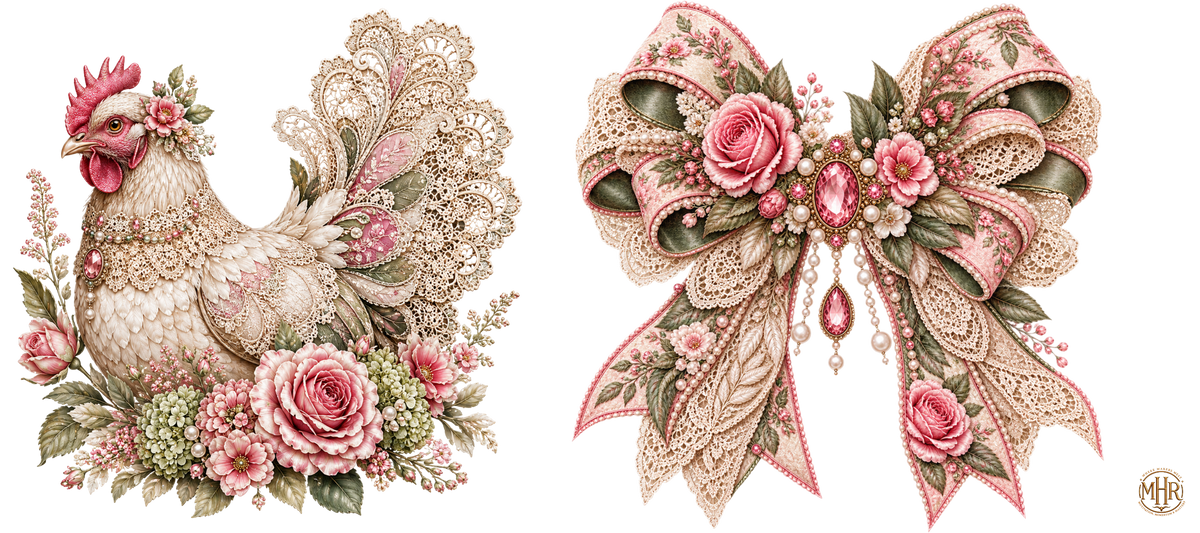 16 OZ DUO - Pink - Green - Chicken