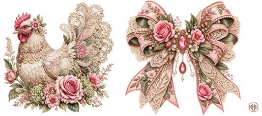 16 OZ DUO - Pink - Green - Chicken