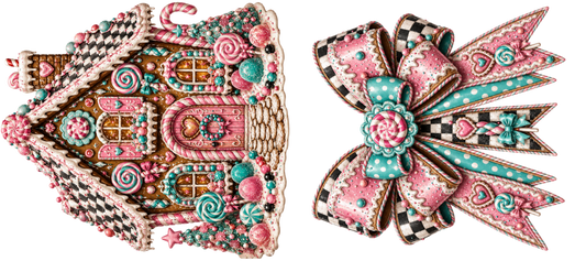 16 OZ Duo - Gingerbread House Pink Door - 13