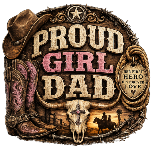 4” Decal- Proud Girl Dad