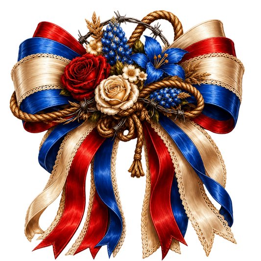 4 Inch Bow - Patriotic - 56