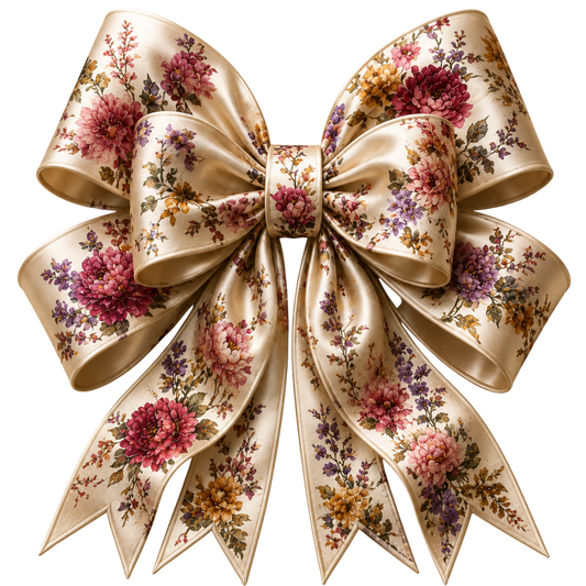 4 Inch Bow - Silk Floral - 59