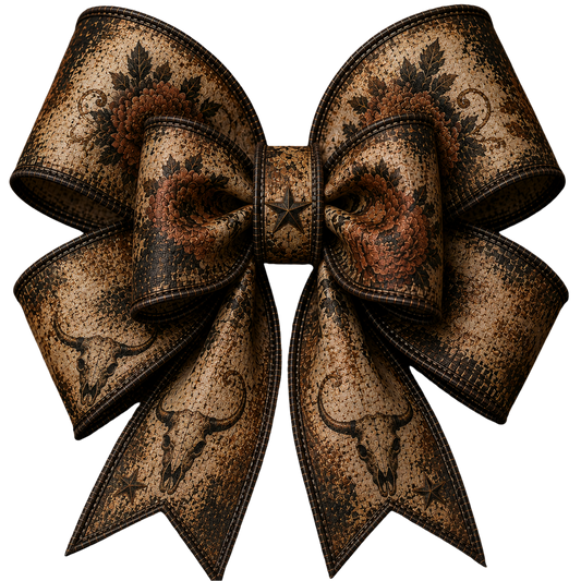 4 Inch Bows - Terracotta Skulls - 68