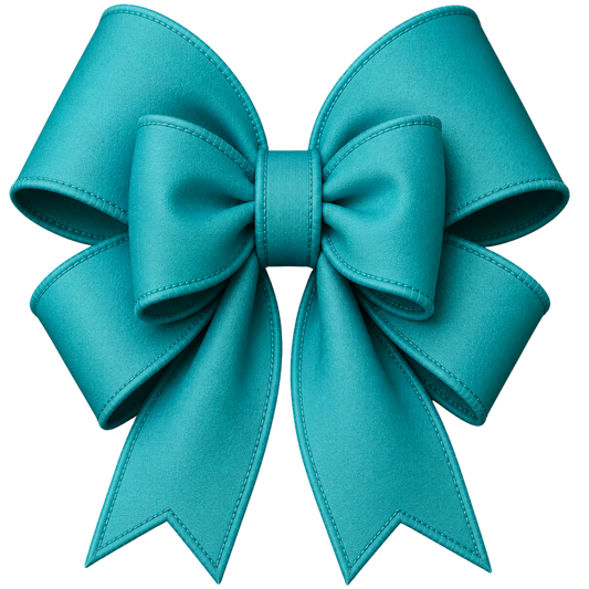 4 Inch Bow - Turq Bow - 75