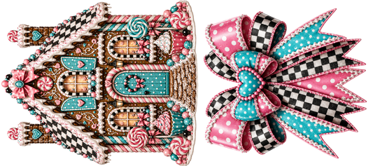 16 OZ Duo - Checkered Gingerbread House - 23