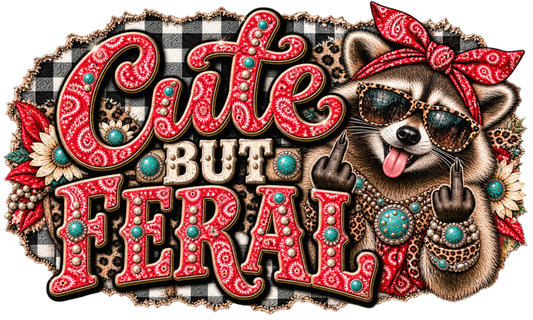 Cute But Feral - Trucker Hat DTF