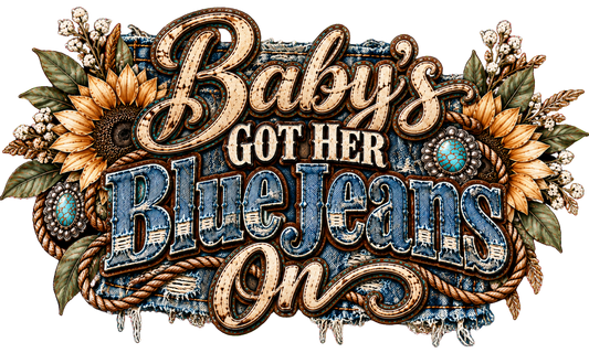 Baby’s Got her Blue Jeans On  - Trucker Hat DTF