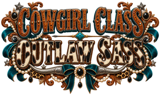 Cowgirl Class, Outlaw Sass - Trucker Hat DTF
