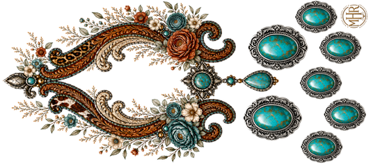 16 OZ Wrap - Ornate Filigree with Cabachons
