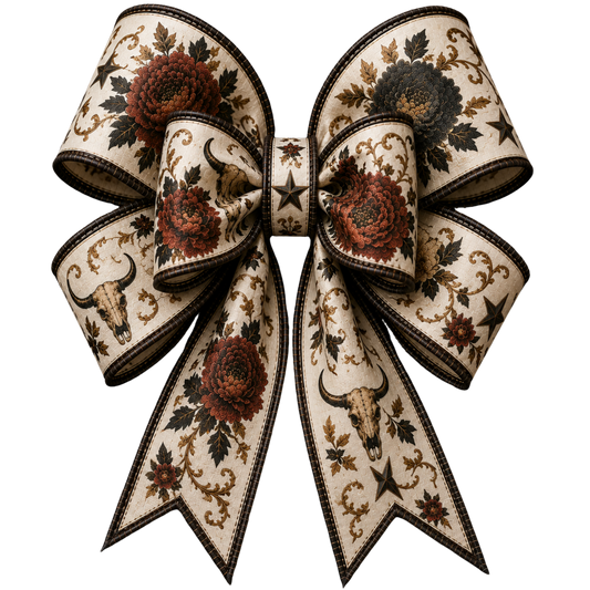 4 Inch Bow - Floral Western - 80