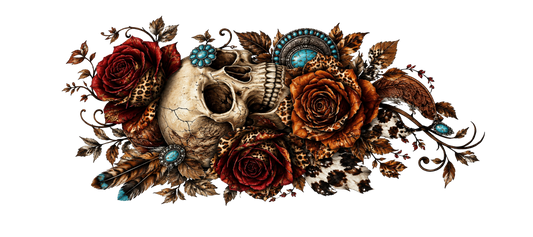 16 OZ Wrap - Western Skull