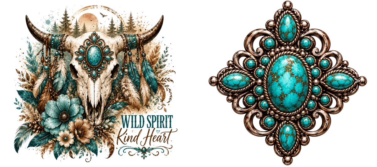 16 OZ Duo - Wild Spirit Kind Heart Skull - 36