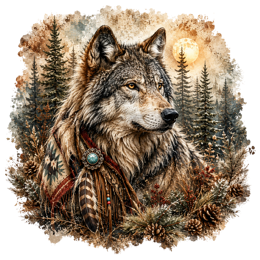 4 Inch -Scenic Wolf - 45