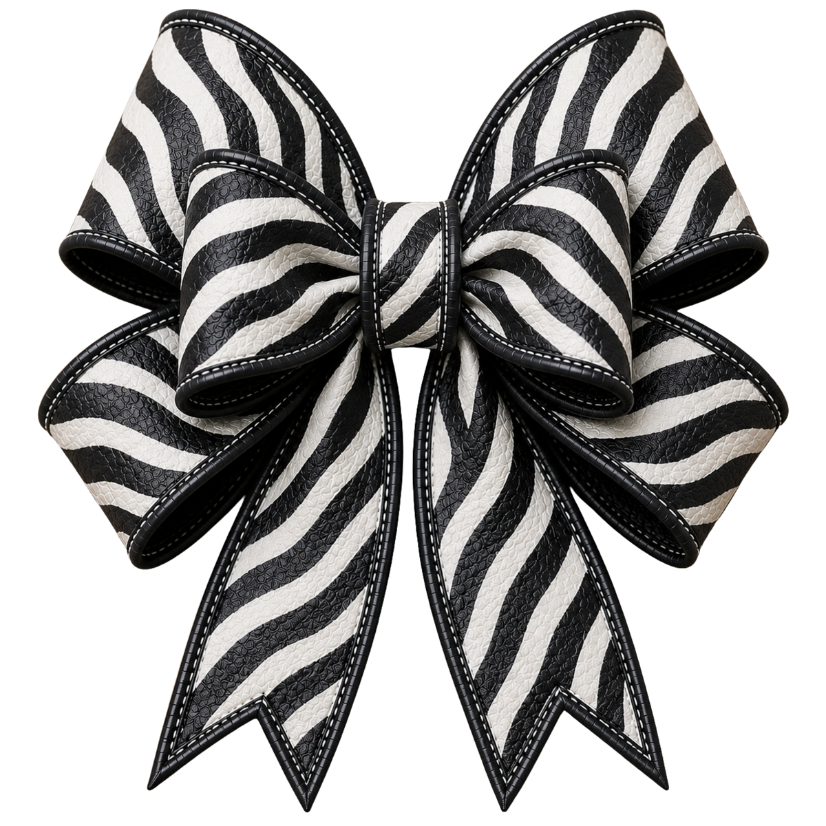 4 Inch Bow - Zebra - 87