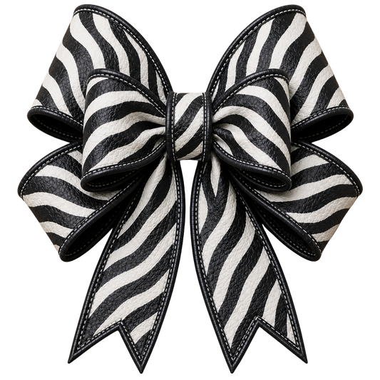 4 Inch Bow - Zebra - 87