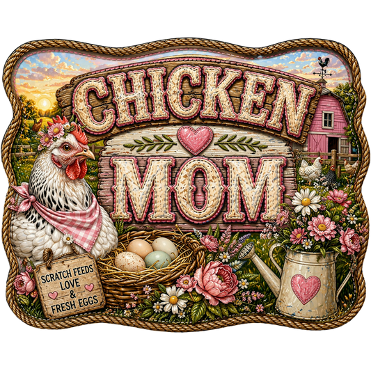 4" Decal - Chicken Mom