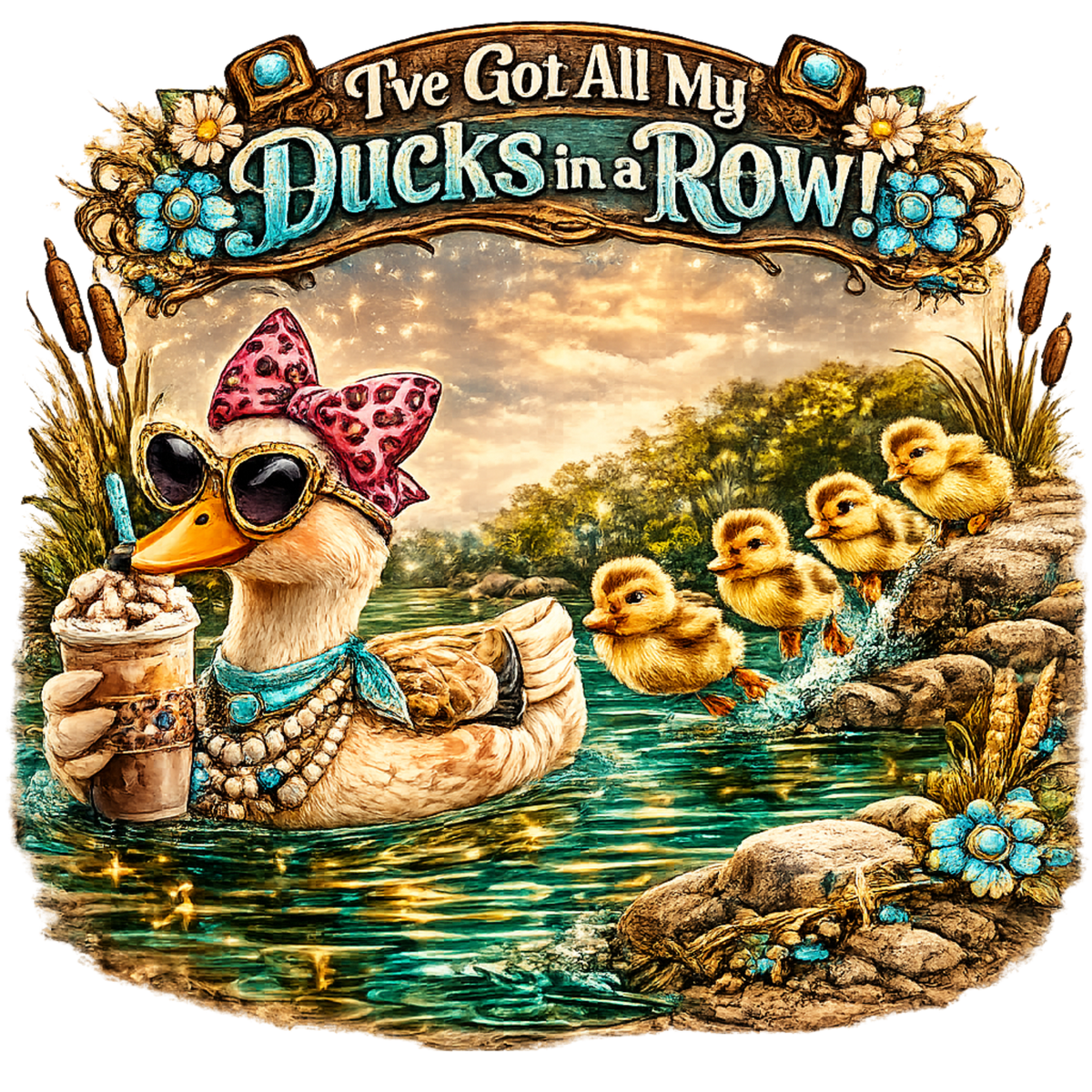 4" Decal - Ducks in a Row
