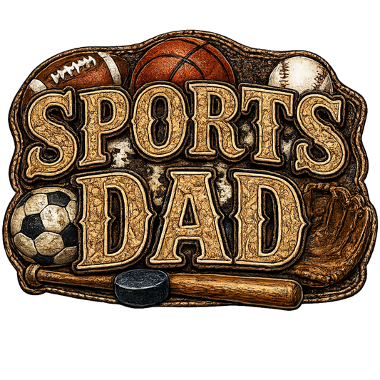 4" Decal - Sports Dad/Tooled